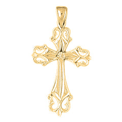 Yellow Gold-plated Silver Cross Pendant