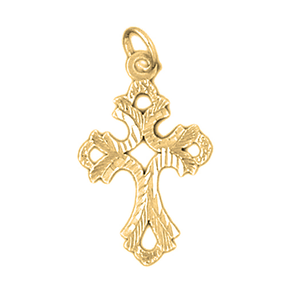 Yellow Gold-plated Silver Cross Pendant