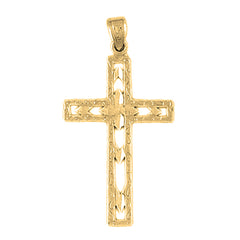 Yellow Gold-plated Silver Cross Pendant