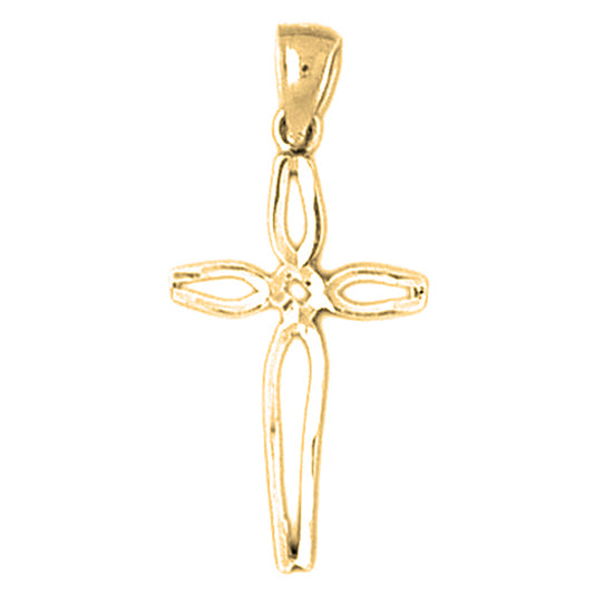 Yellow Gold-plated Silver Cross Pendant