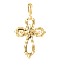 Yellow Gold-plated Silver Cross Pendant