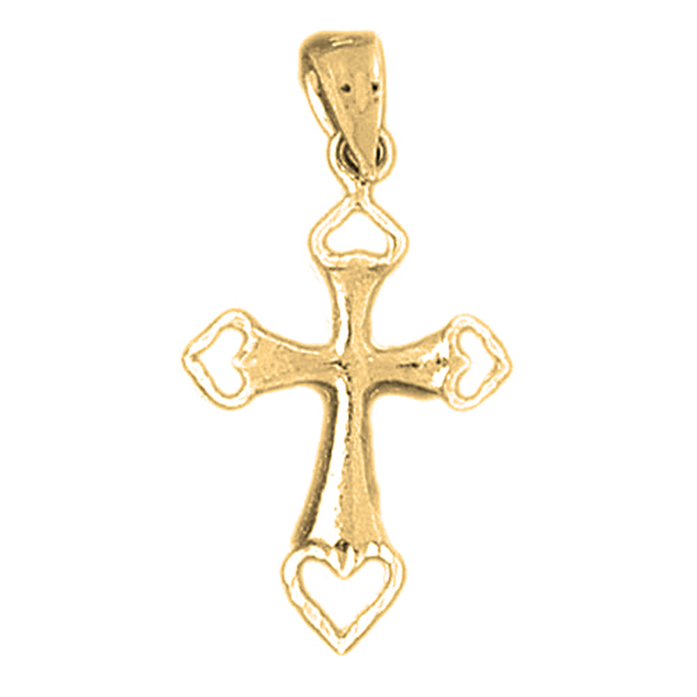 Yellow Gold-plated Silver Cross Pendant