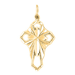 Yellow Gold-plated Silver Cross Pendant