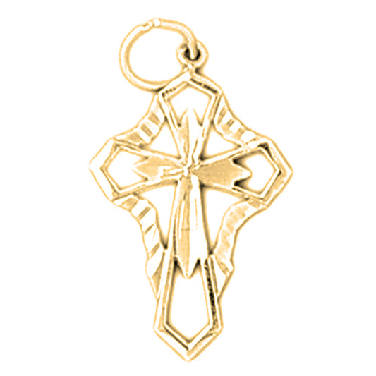 Yellow Gold-plated Silver Cross Pendant