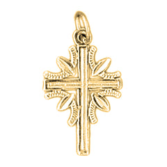 Yellow Gold-plated Silver Cross Pendant