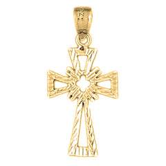 Yellow Gold-plated Silver Cross Pendant