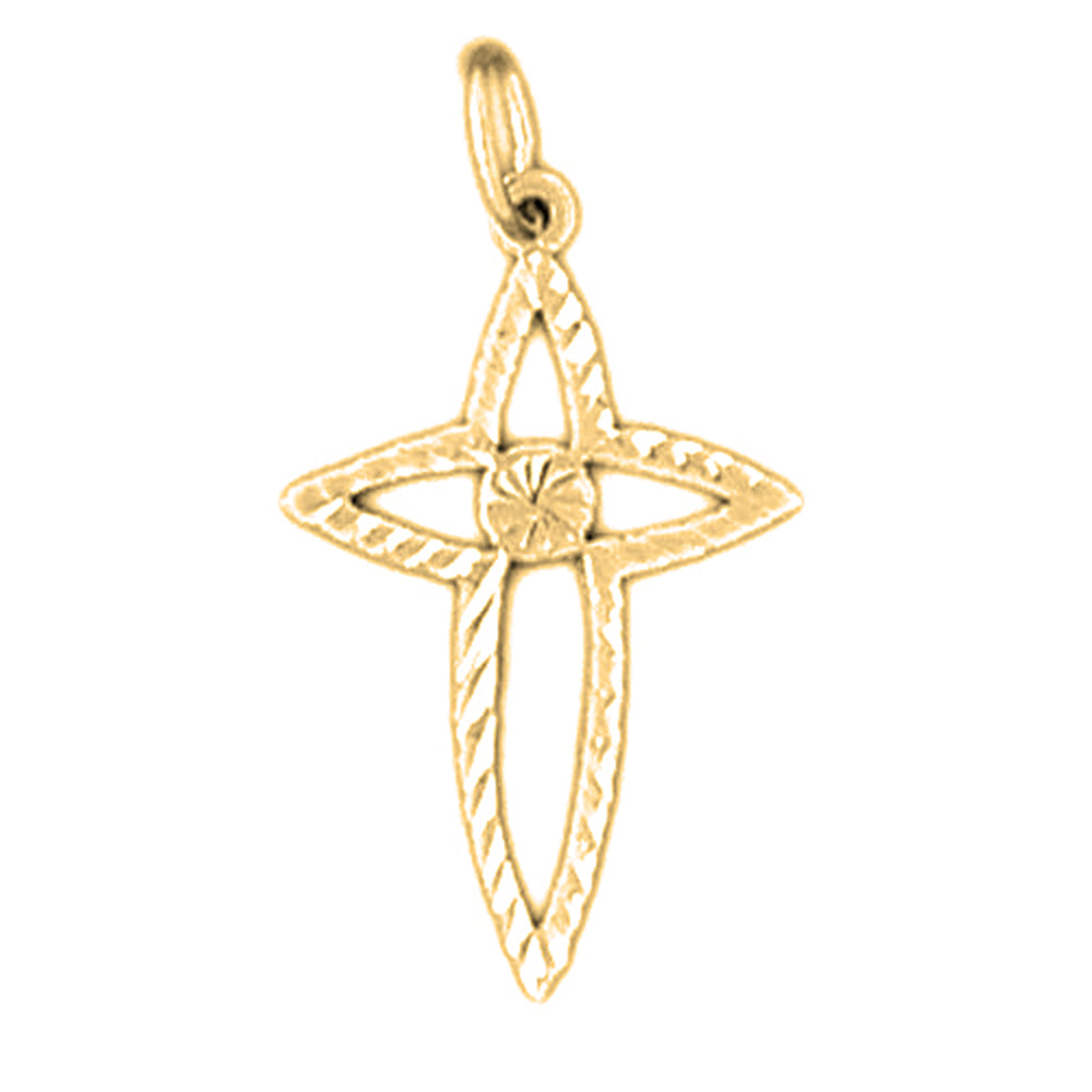 Yellow Gold-plated Silver Cross Pendant