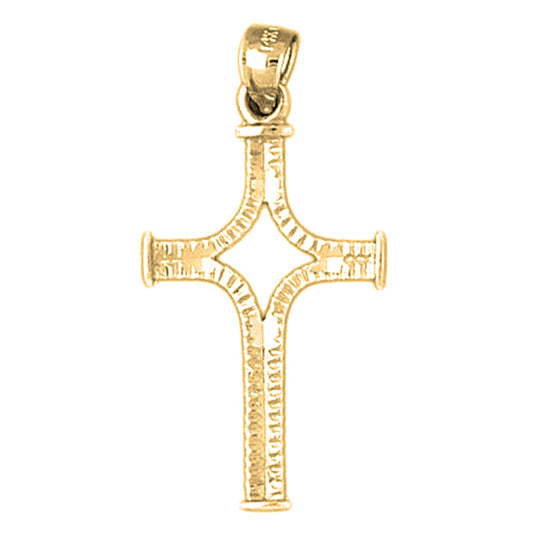 Yellow Gold-plated Silver Cross Pendant