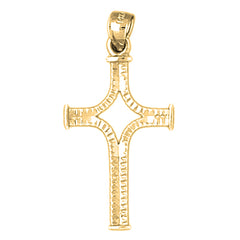 Yellow Gold-plated Silver Cross Pendant