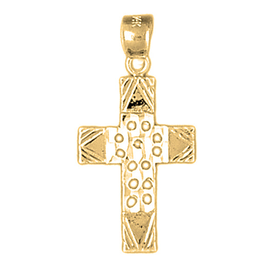 Yellow Gold-plated Silver Cross Pendant