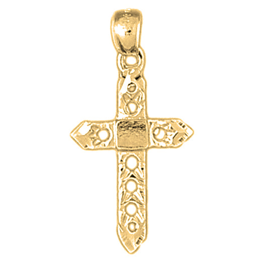 Yellow Gold-plated Silver Cross Pendant