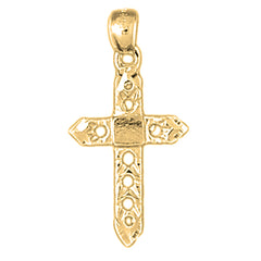 Yellow Gold-plated Silver Cross Pendant