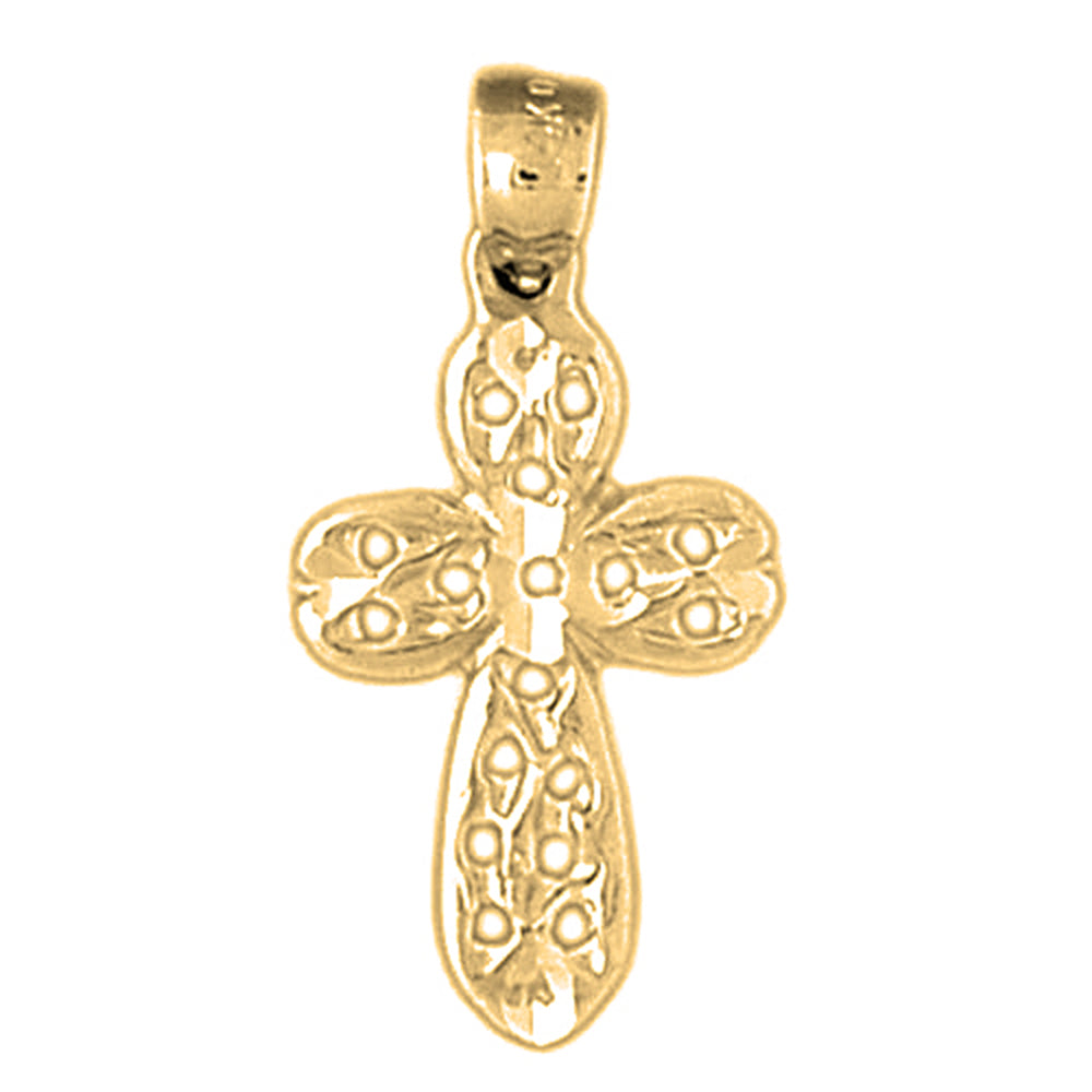 Yellow Gold-plated Silver Cross Pendant