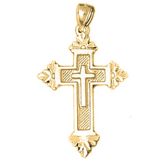 Yellow Gold-plated Silver Cross Pendant