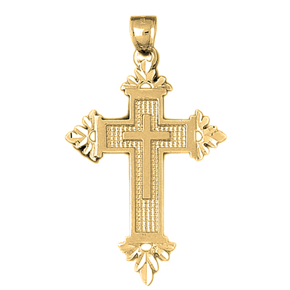 Yellow Gold-plated Silver Cross Pendant