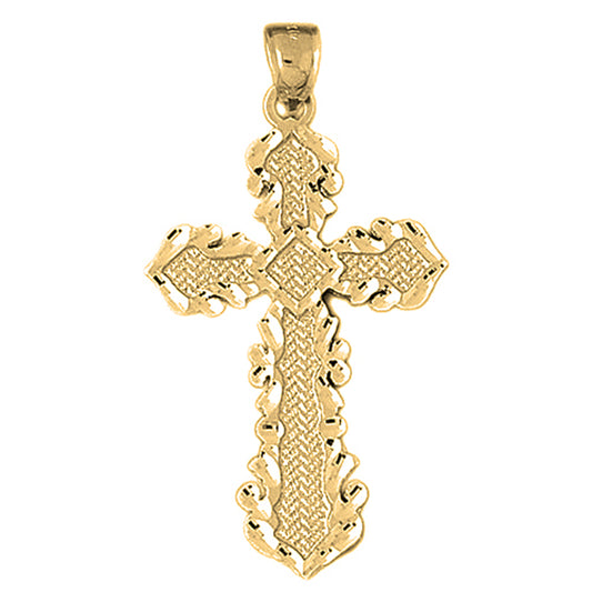 Yellow Gold-plated Silver Cross Pendant