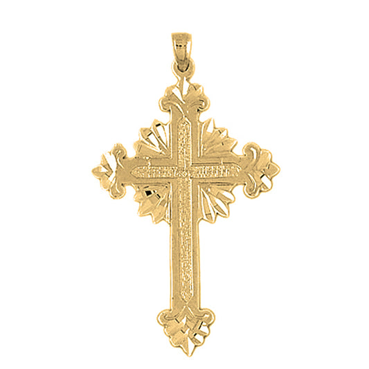 Yellow Gold-plated Silver Cross Pendant