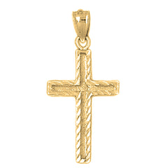 Yellow Gold-plated Silver Cross Pendant