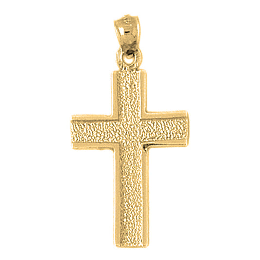 Yellow Gold-plated Silver Cross Pendant