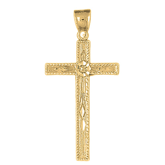 Yellow Gold-plated Silver Cross Pendant