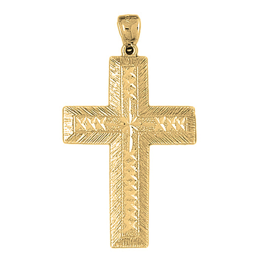 Yellow Gold-plated Silver Cross Pendant