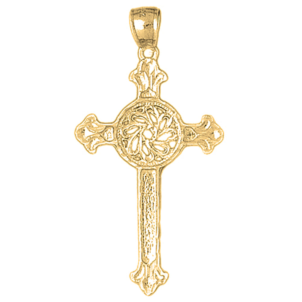 Yellow Gold-plated Silver Cross Pendant