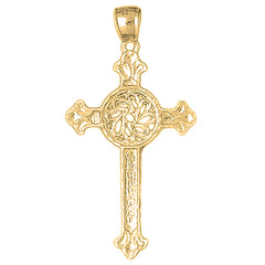 Yellow Gold-plated Silver Cross Pendant