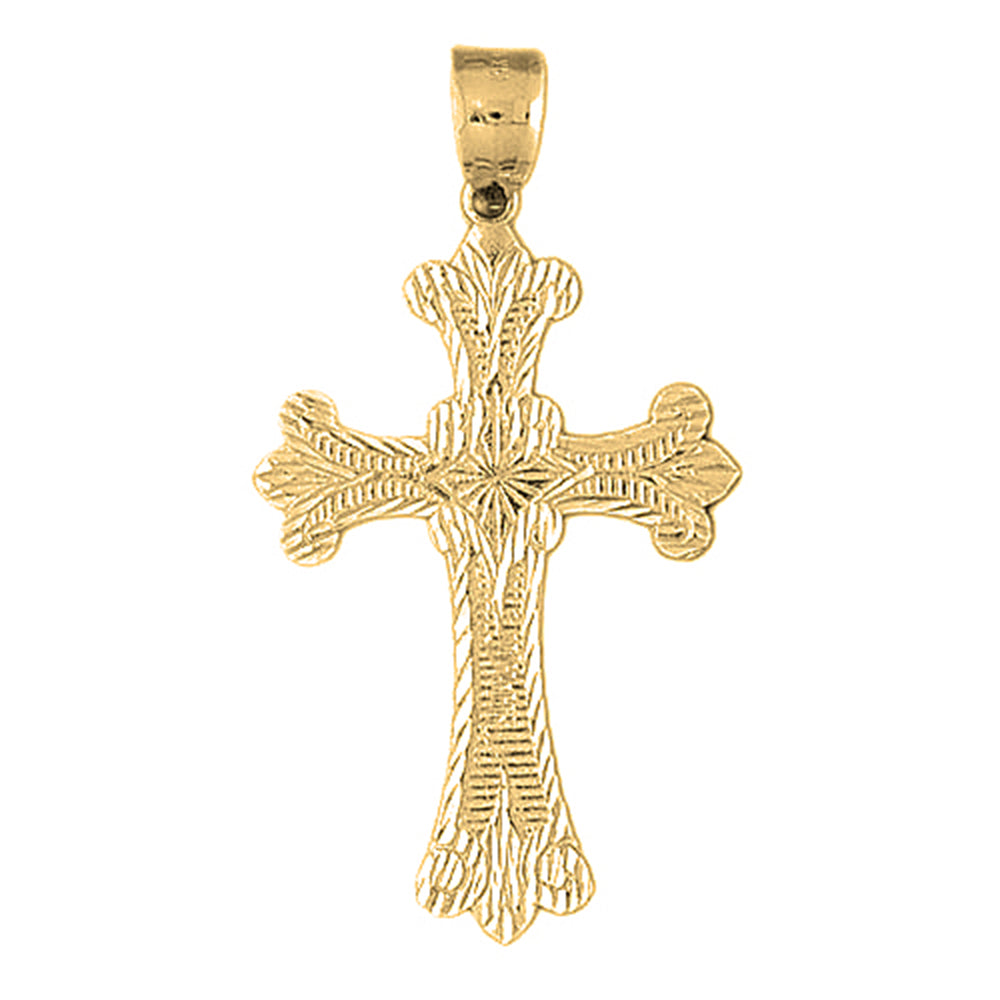 Yellow Gold-plated Silver Cross Pendant