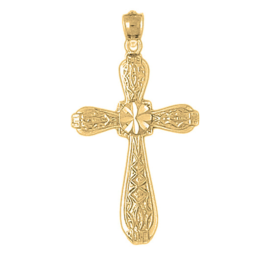 Yellow Gold-plated Silver Cross Pendant