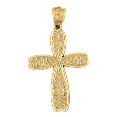 Yellow Gold-plated Silver Cross Pendant