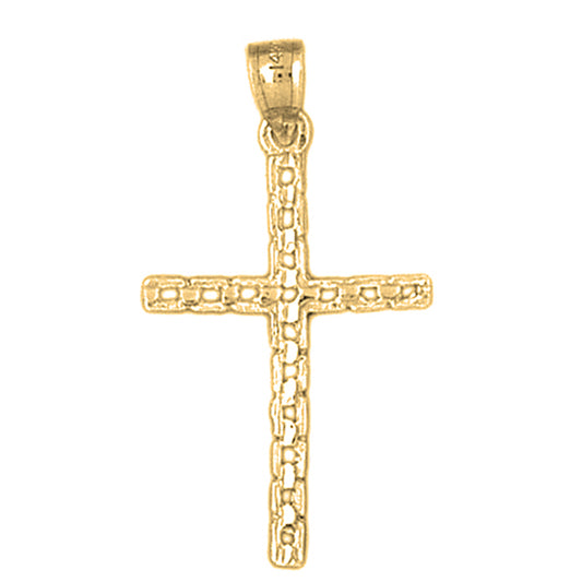 Yellow Gold-plated Silver Cross Pendant