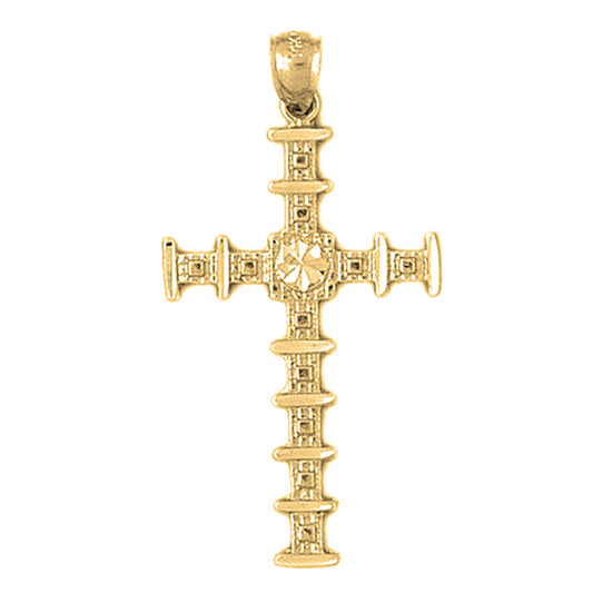 Yellow Gold-plated Silver Cross Pendant