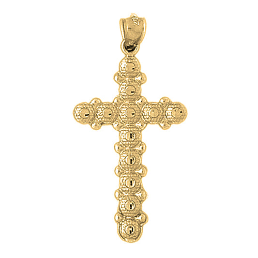 Yellow Gold-plated Silver Cross Pendant