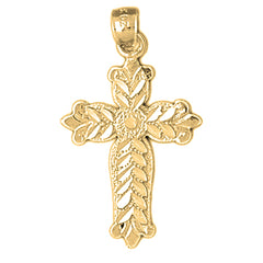 Yellow Gold-plated Silver Cross Pendant