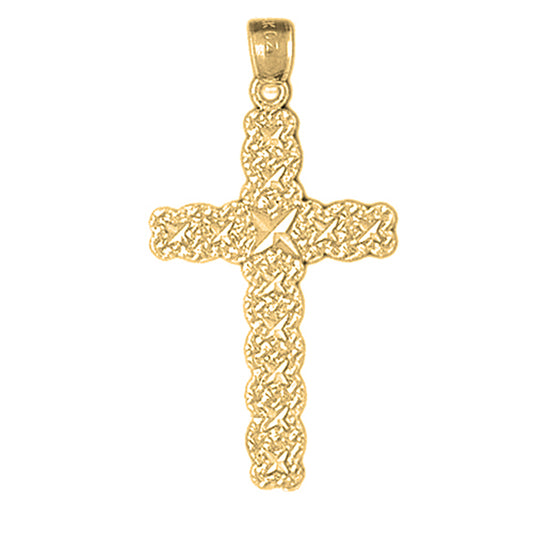 Yellow Gold-plated Silver Cross Pendant