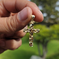 Sterling Silver Cross Pendant (Rhodium or Yellow Gold-plated)