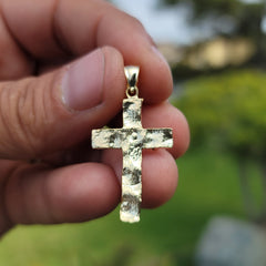 Sterling Silver Cross Pendant (Rhodium or Yellow Gold-plated)