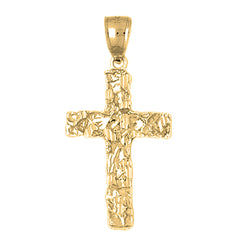 Yellow Gold-plated Silver Cross Pendant