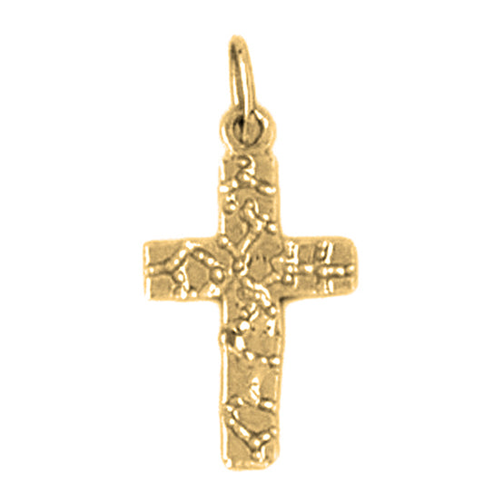 Yellow Gold-plated Silver Cross Pendant