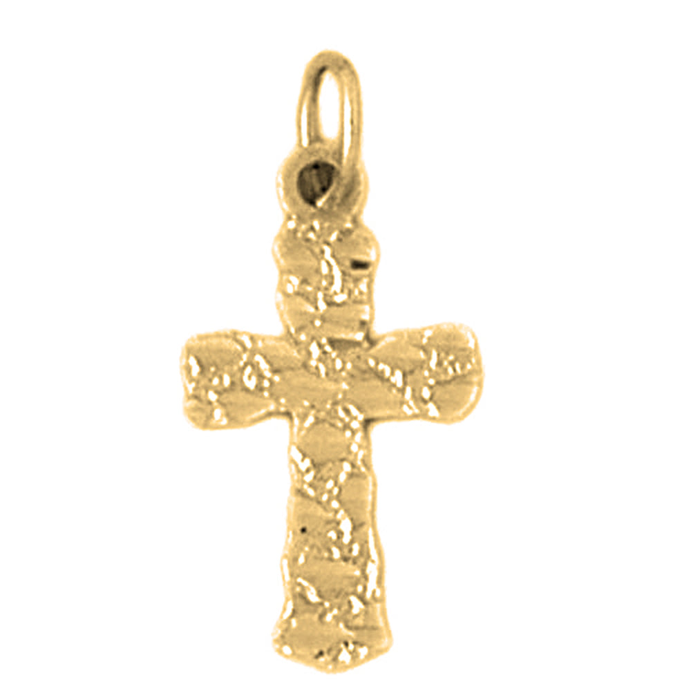 Yellow Gold-plated Silver Cross Pendant