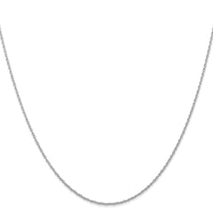 14K White Gold 0.7mm Cable Rope Chain