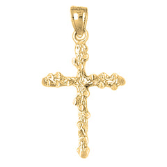 Yellow Gold-plated Silver Cross Pendant