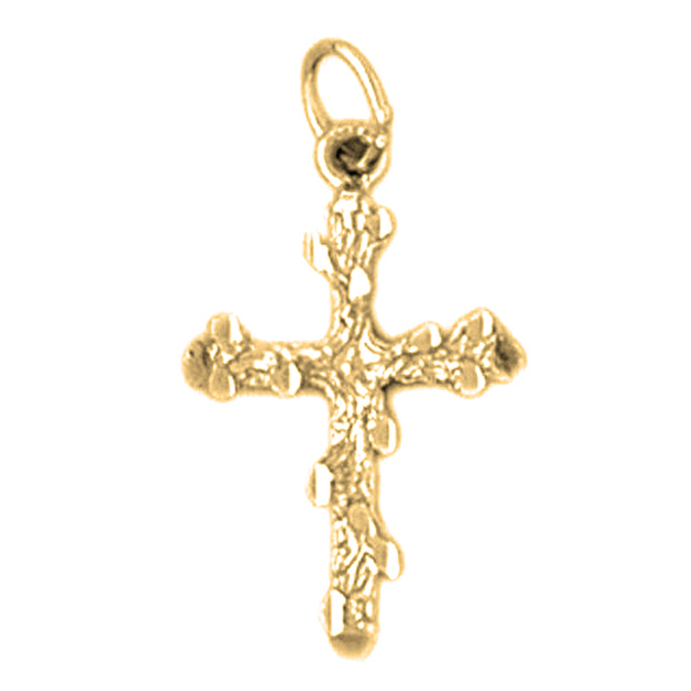 Yellow Gold-plated Silver Cross Pendant