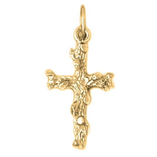 Yellow Gold-plated Silver Cross Pendant