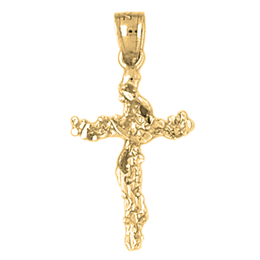 Yellow Gold-plated Silver Cross Pendant