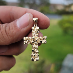 Sterling Silver Cross Pendant (Rhodium or Yellow Gold-plated)