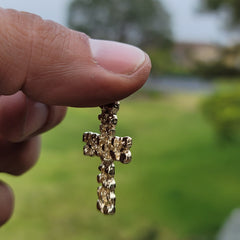 Sterling Silver Cross Pendant (Rhodium or Yellow Gold-plated)