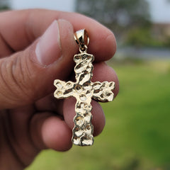 Sterling Silver Cross Pendant (Rhodium or Yellow Gold-plated)