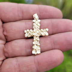 Sterling Silver Cross Pendant (Rhodium or Yellow Gold-plated)