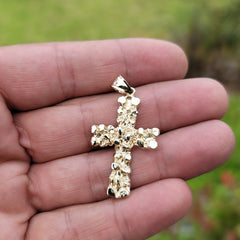 Sterling Silver Cross Pendant (Rhodium or Yellow Gold-plated)